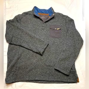 Woolrich men’s pocket pull-over snap button shirt/sweater.
